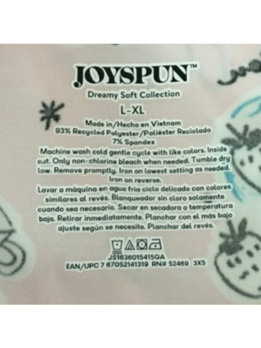 Joyspun Sleep Shirt Size L to XL Pink Paris Coffee Croissants Pockets New w Tag - Picture 6 of 13